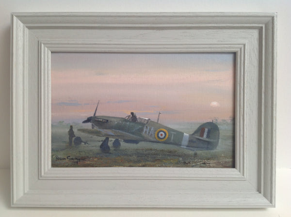 ORIGINAL oil painting Hawker Hurricane